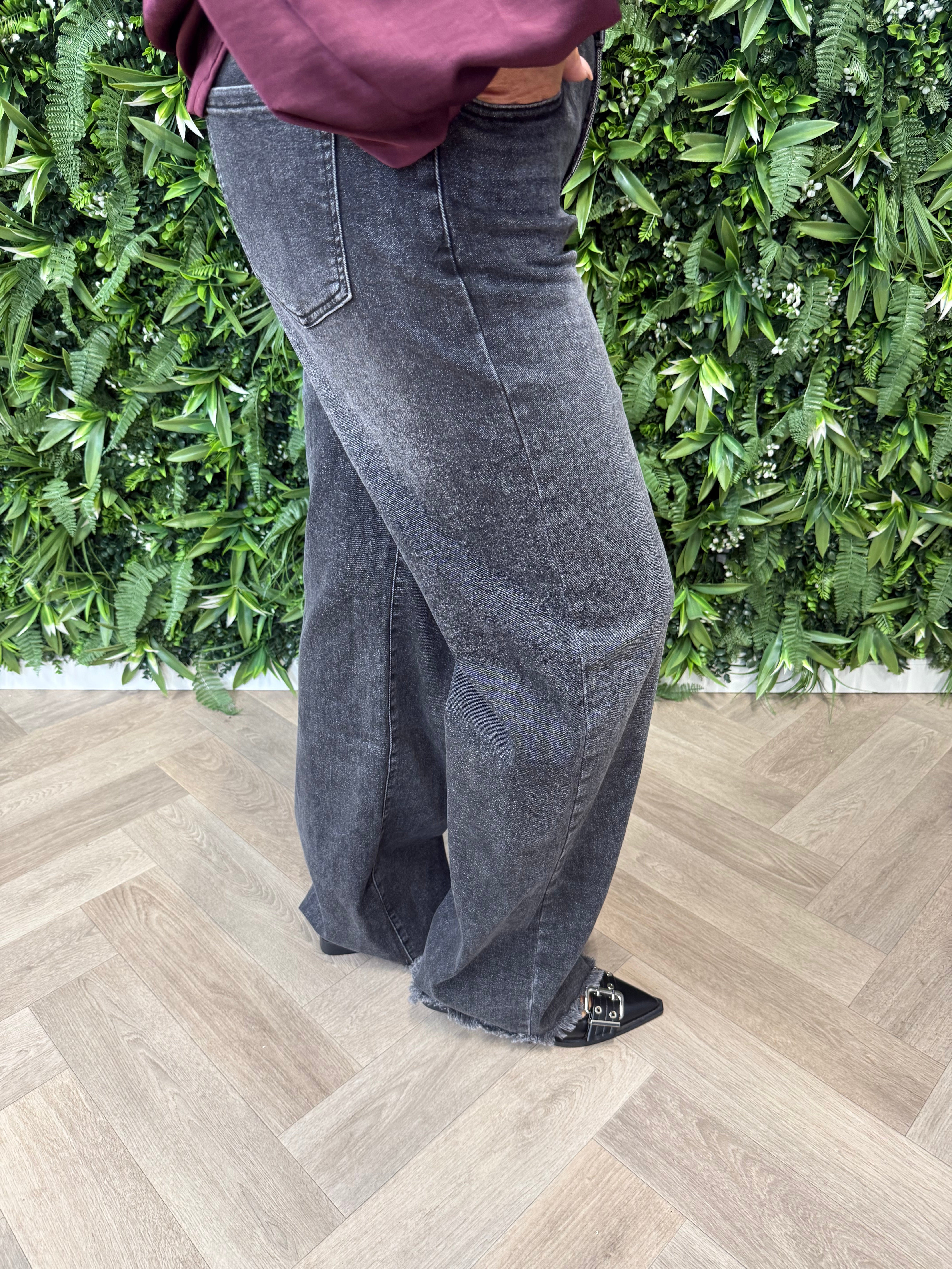 G-smack wide leg jeans grijs