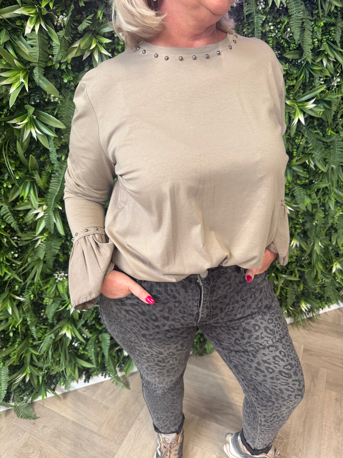 G-smack jeans panterprint grijs
