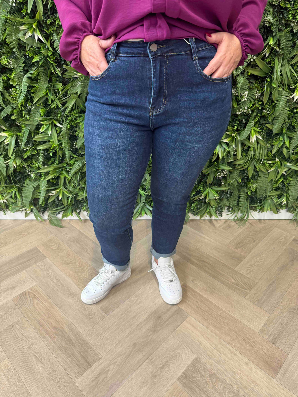 G-smack jeans momfit middenblauw