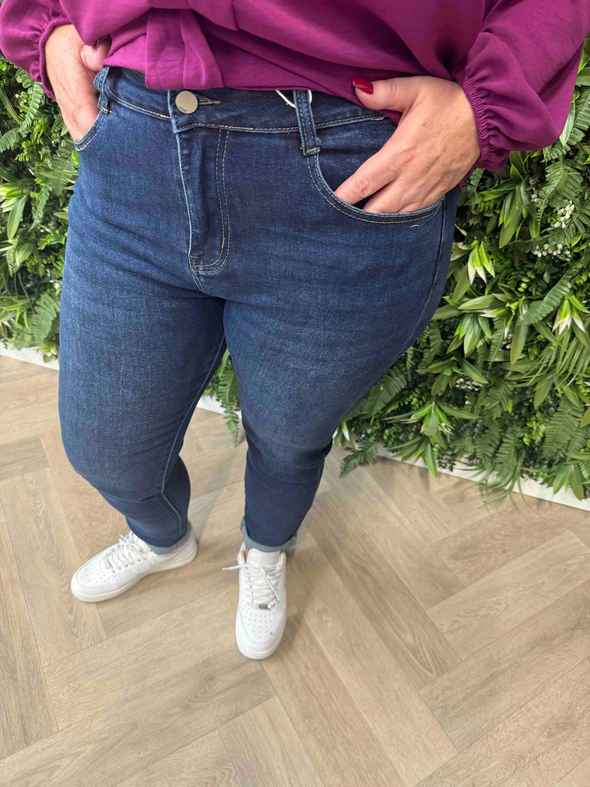 G-smack jeans momfit middenblauw