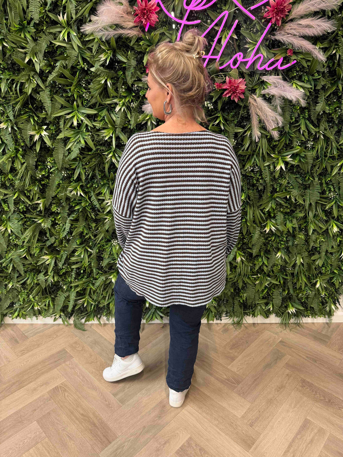 Top wave strepen lichtblauw