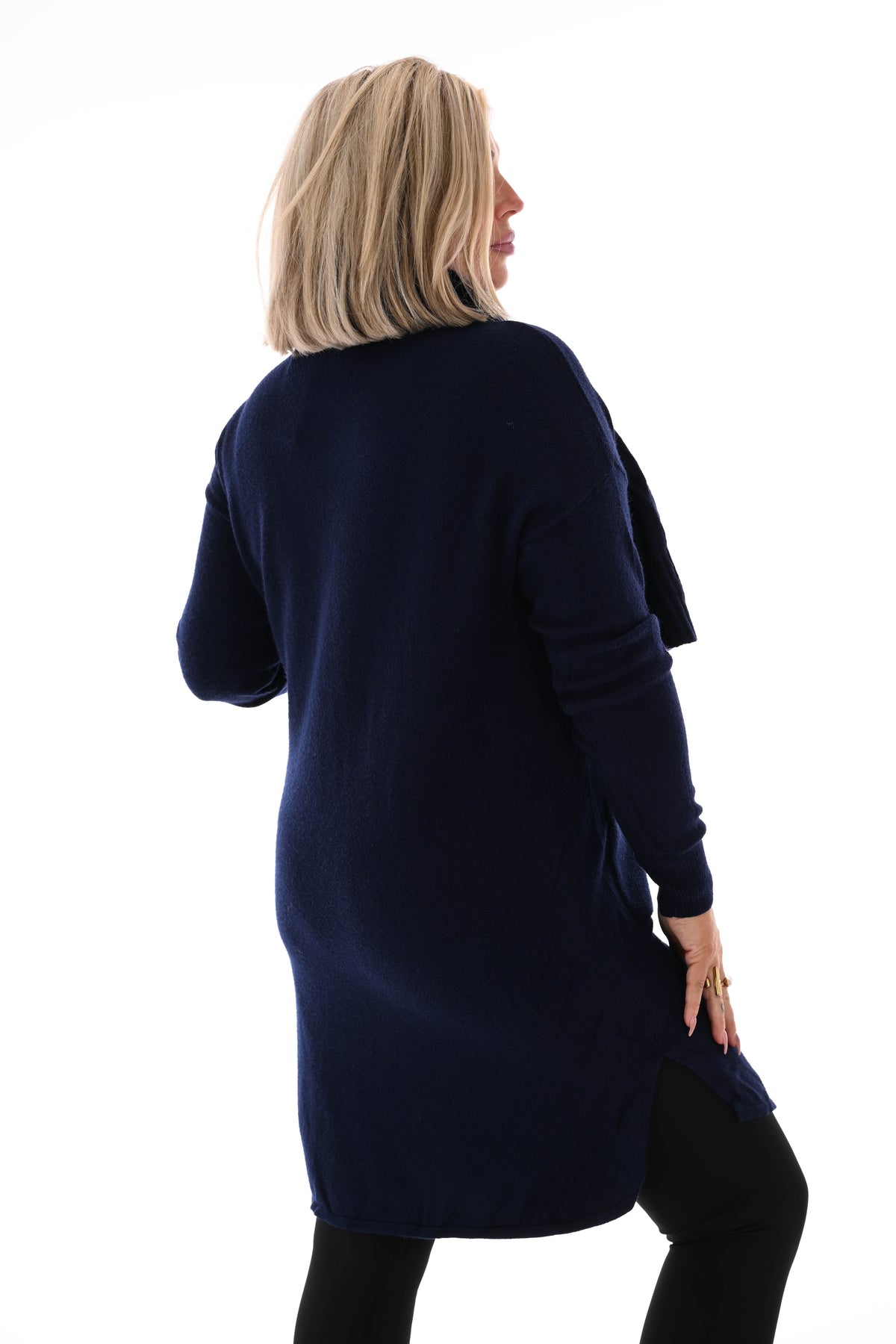 Tuniek met sjaal marineblauw