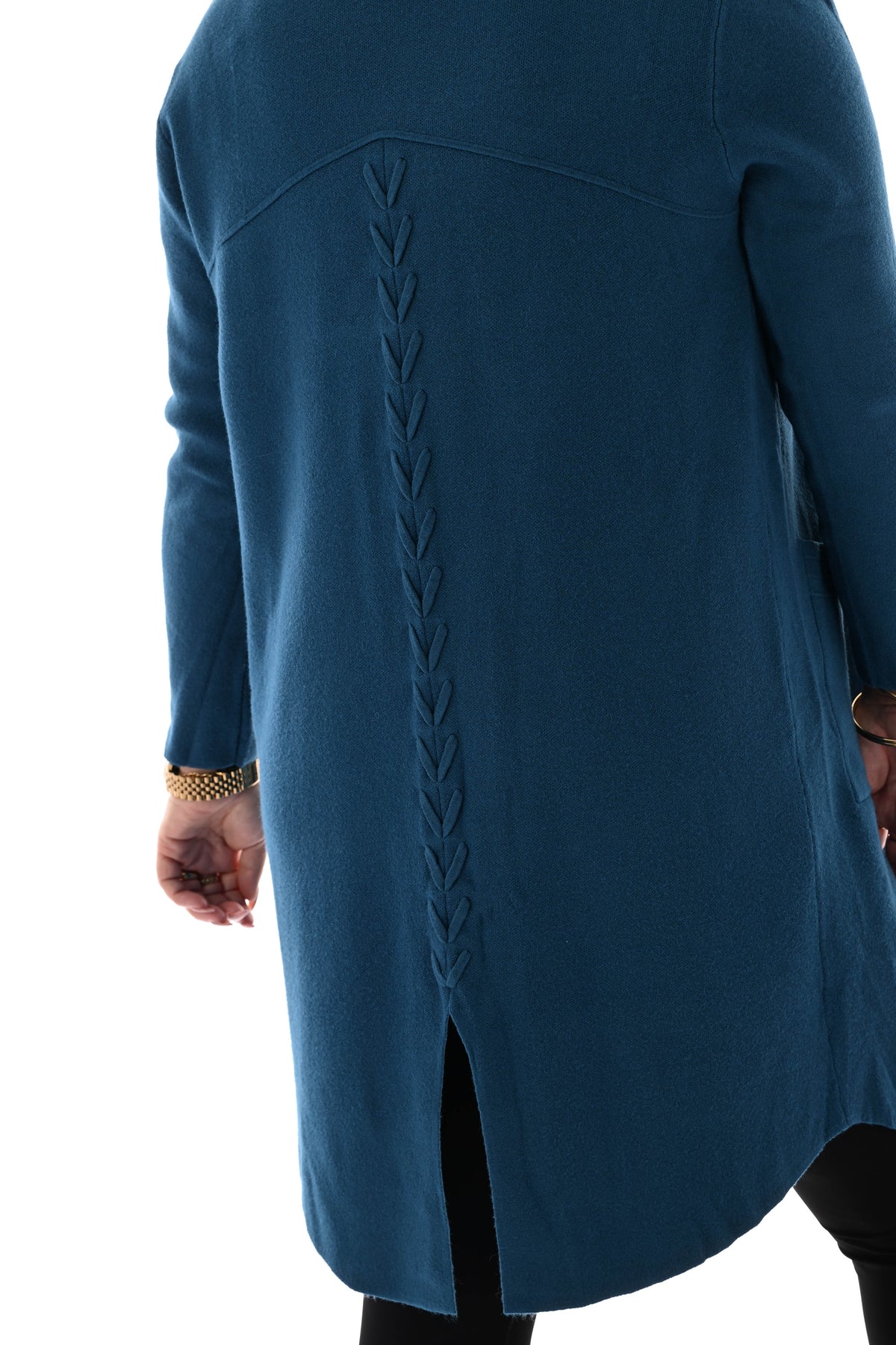 Vest half lang petrol