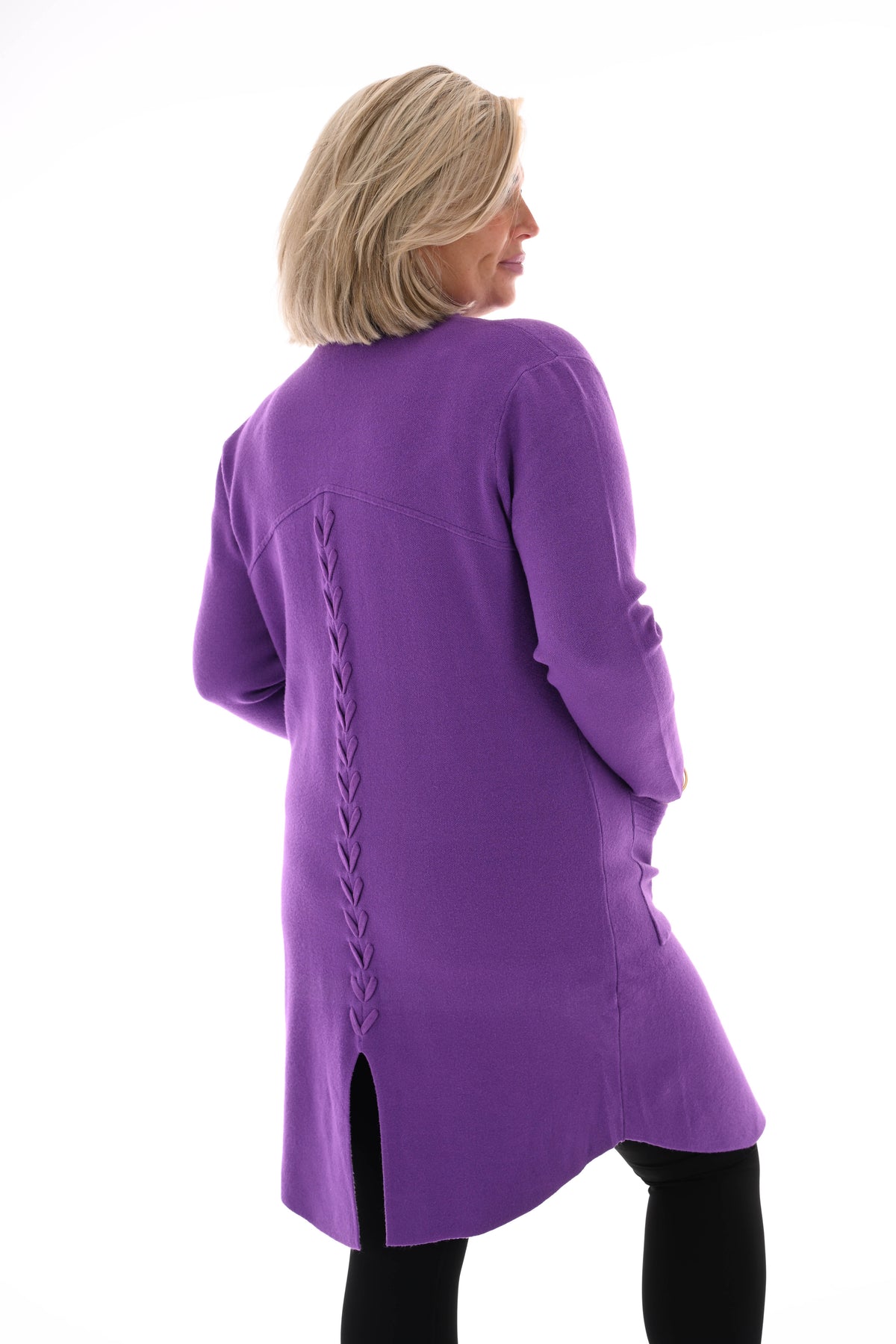 Vest half lang paars