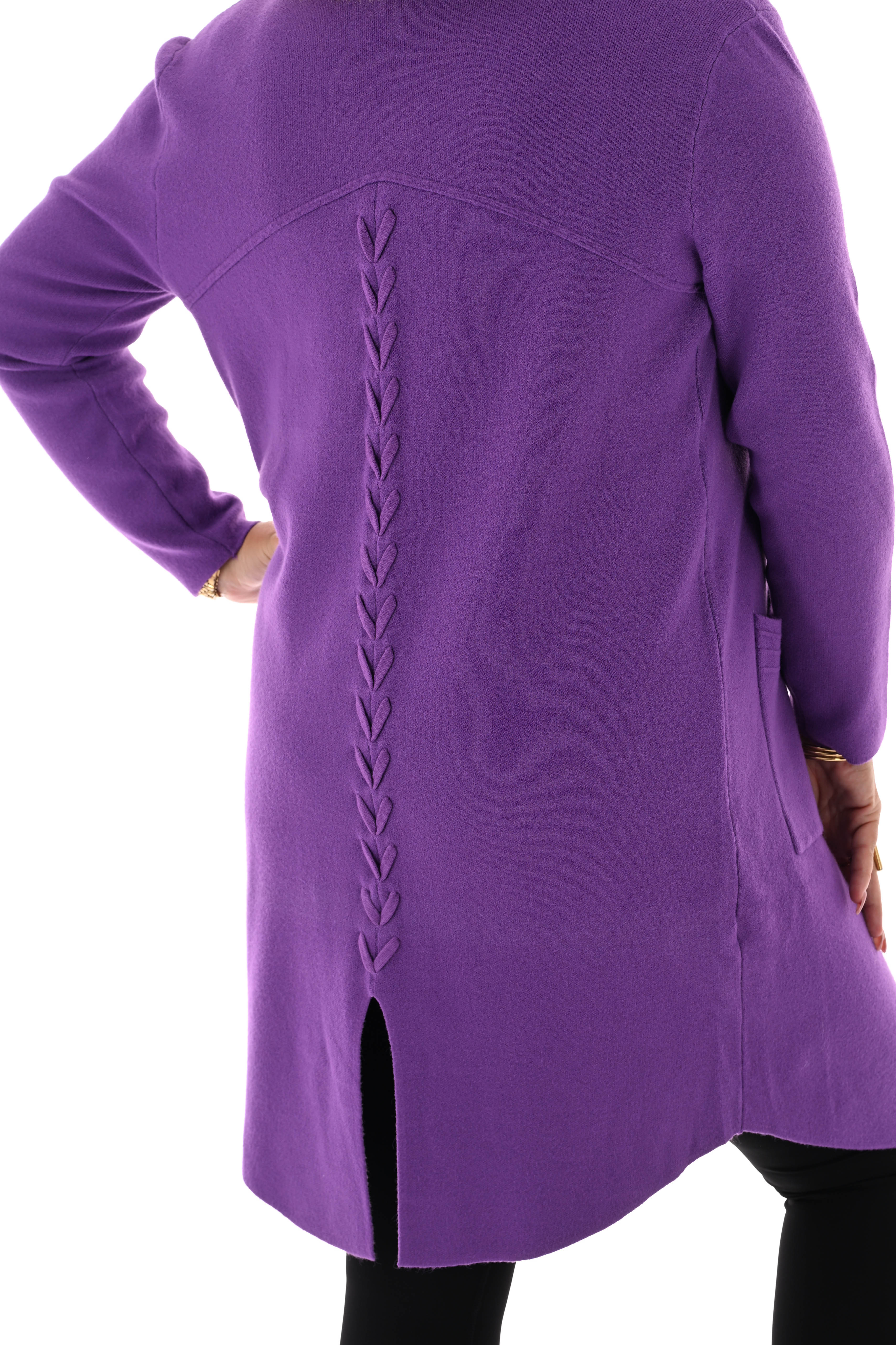 Vest half lang paars