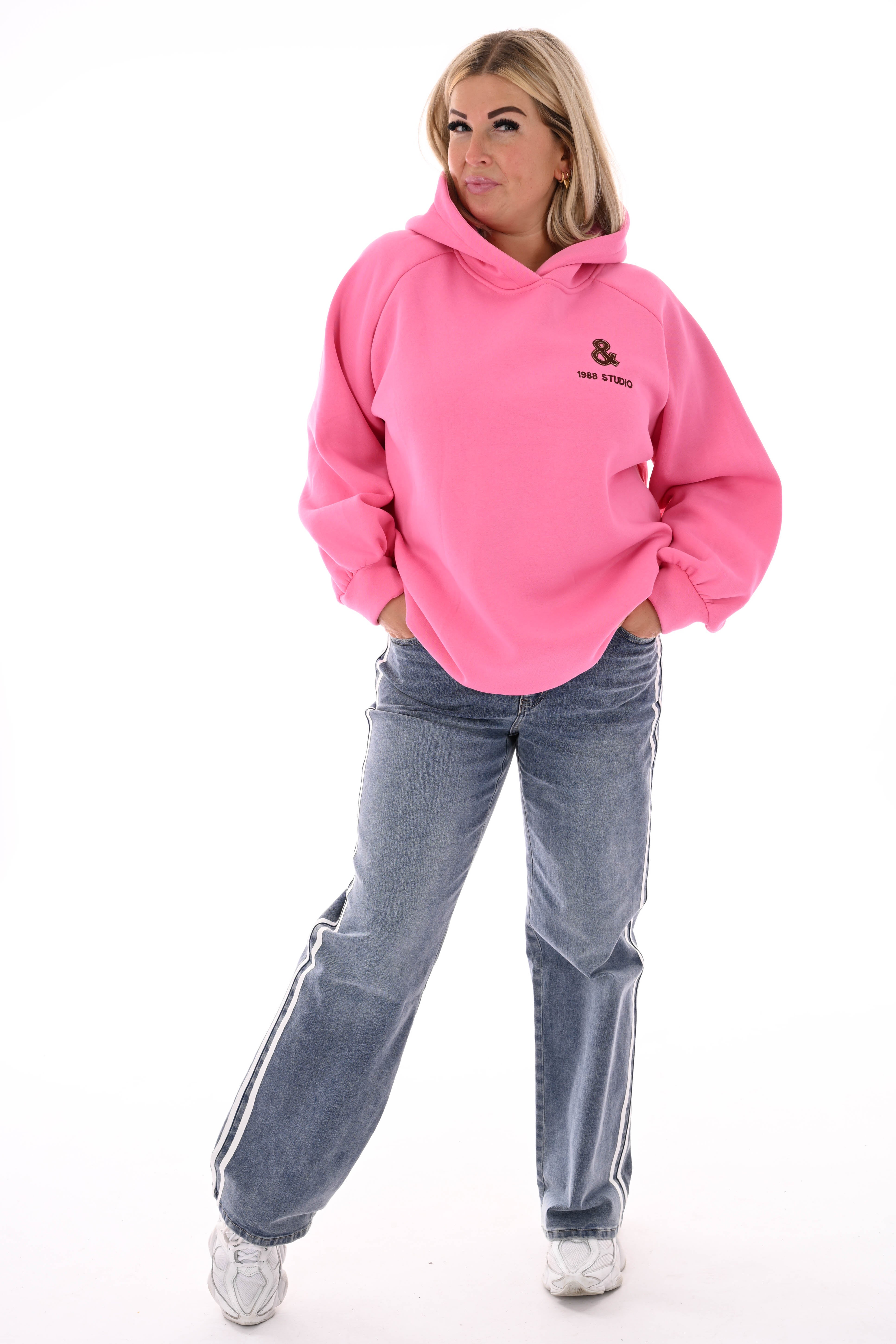 Hoodie Brooklyn & NYC roze