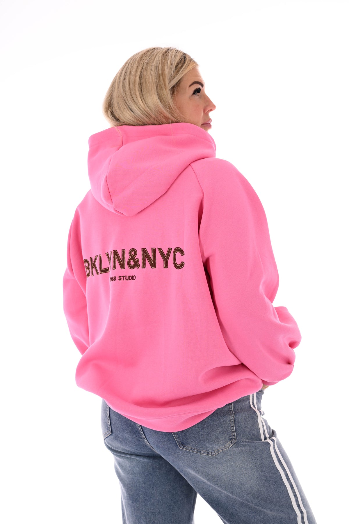 Hoodie Brooklyn & NYC roze
