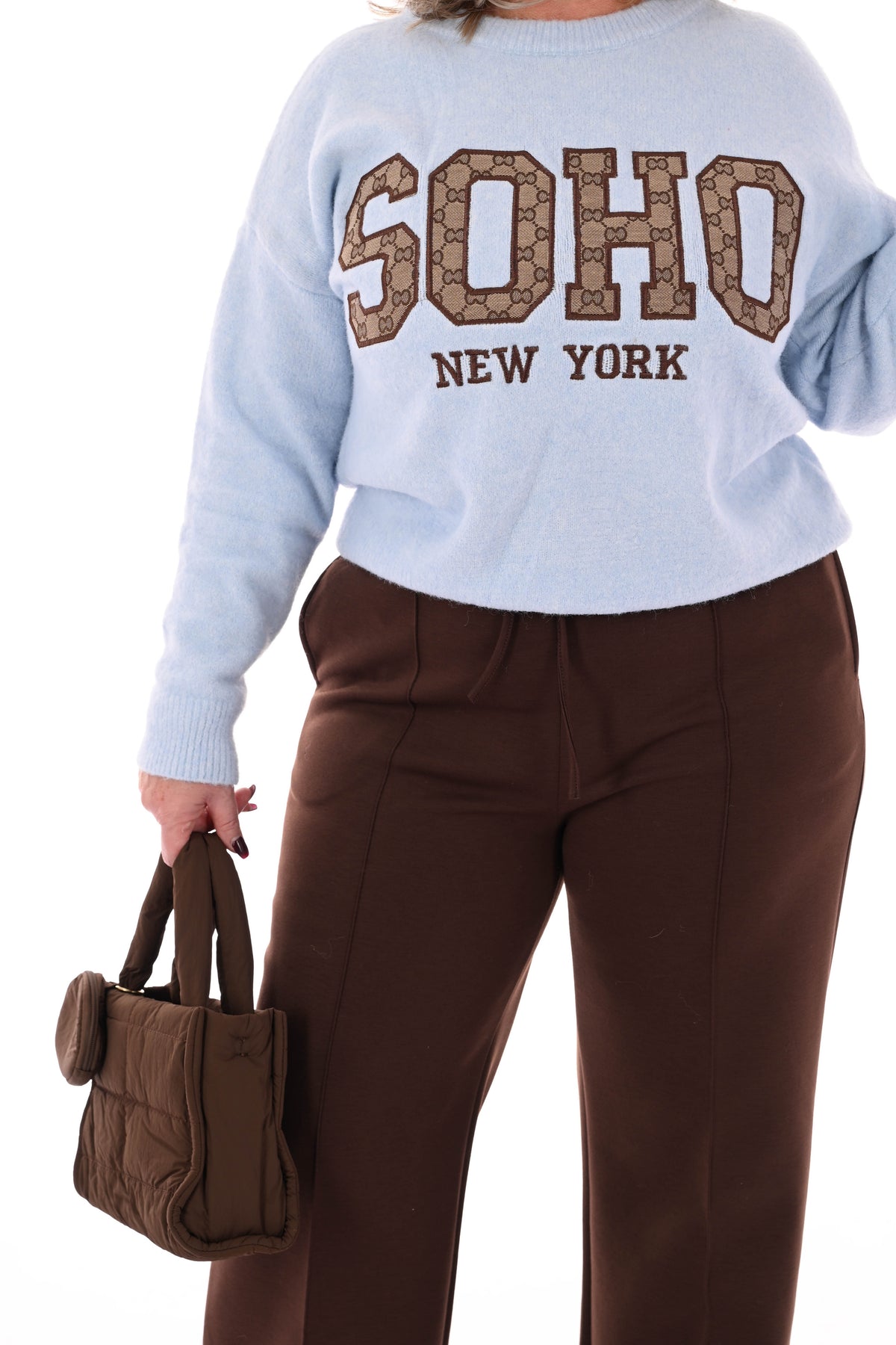 Gebreide trui soho lichtblauw