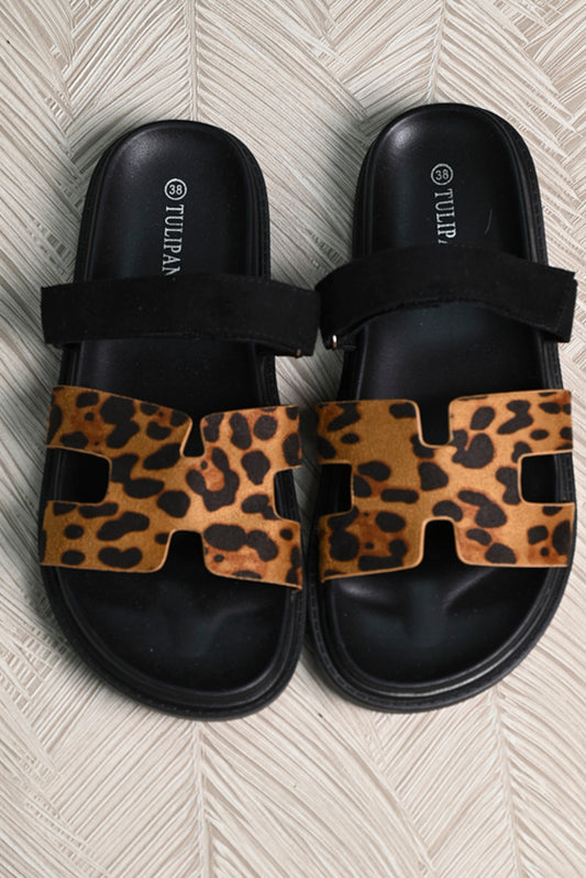 Sandaal met leopard print