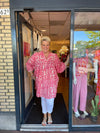 Tuniek panter shine roze