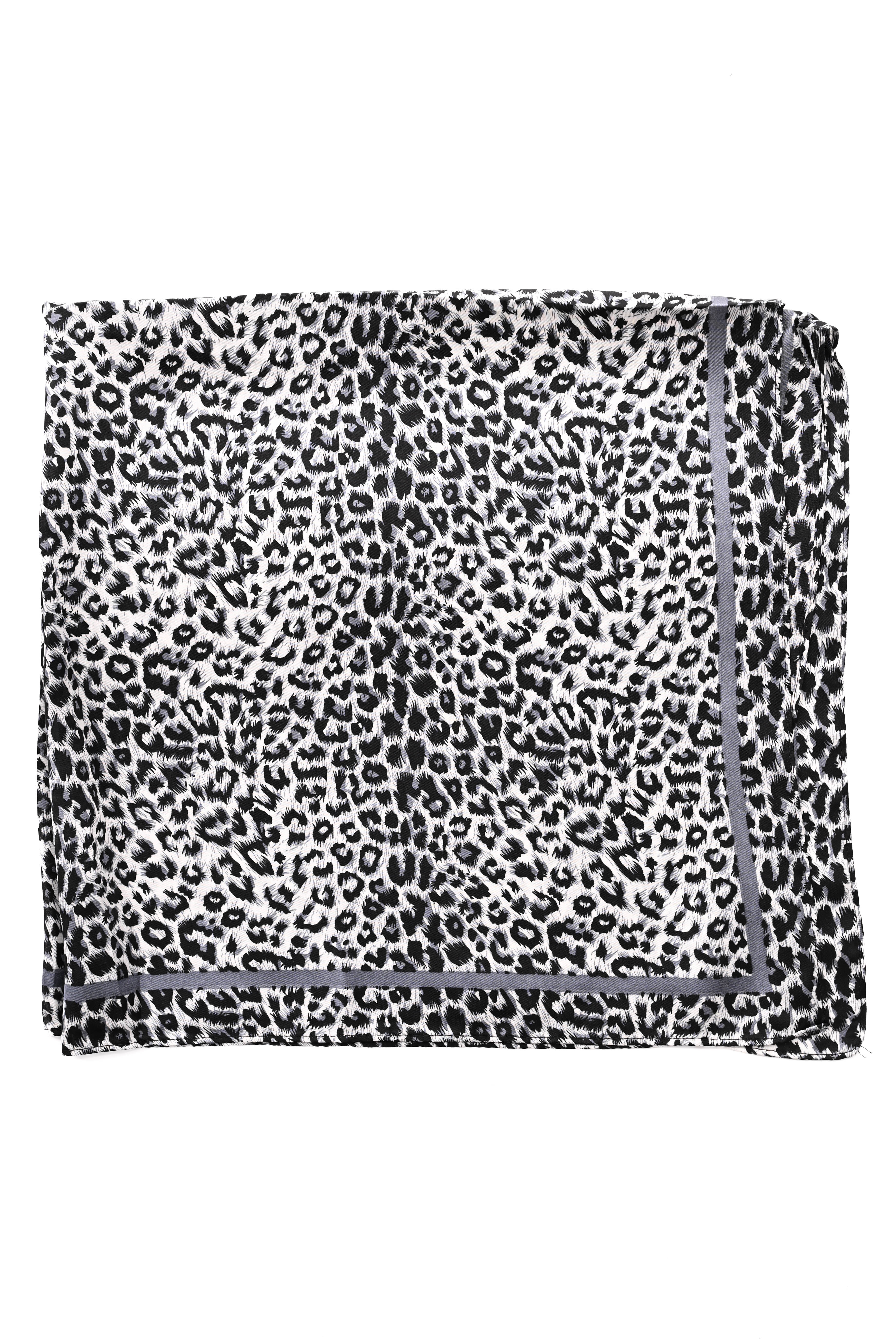 Kort sjaaltje kleine panter grijs