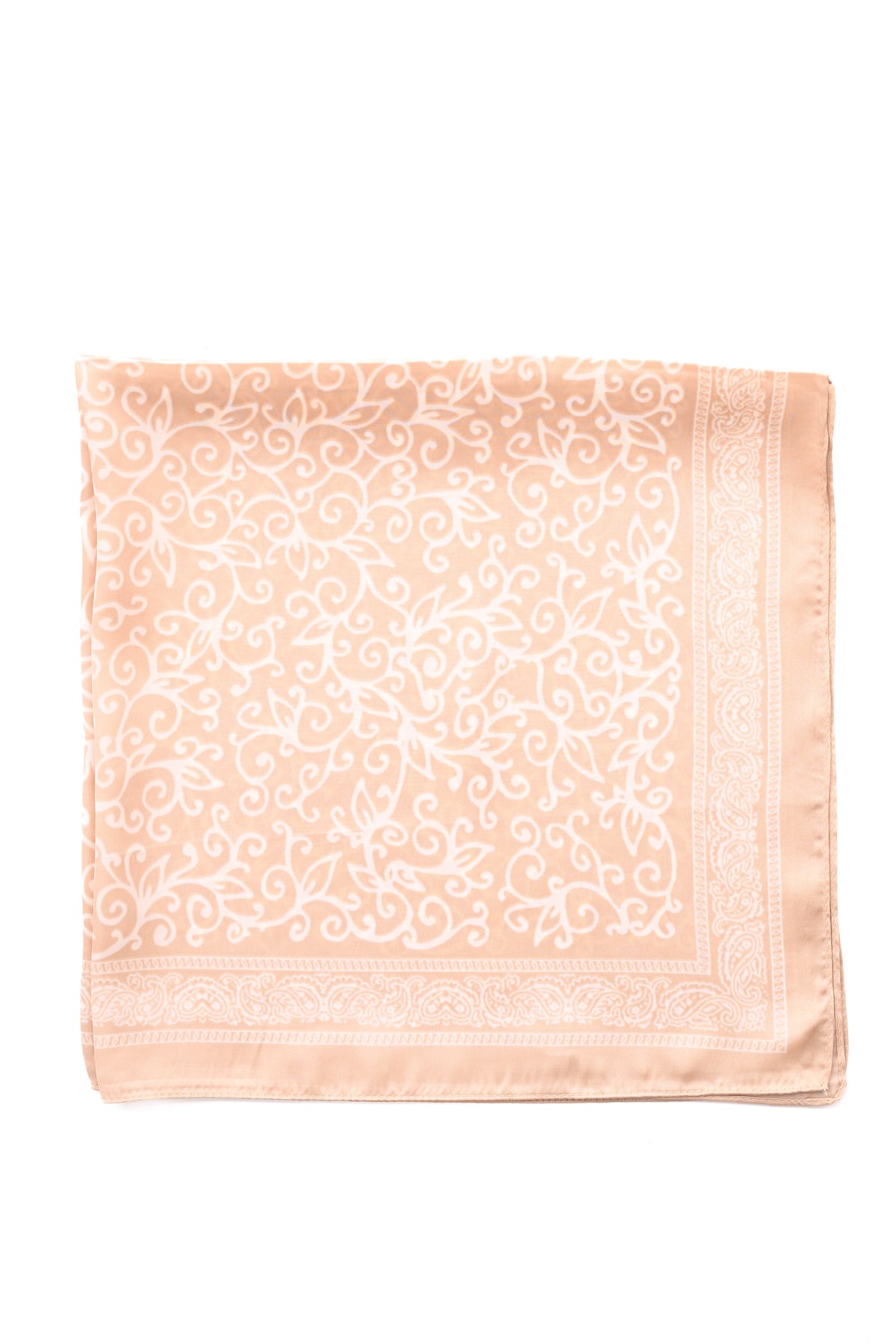 Kort sjaaltje paisley beige