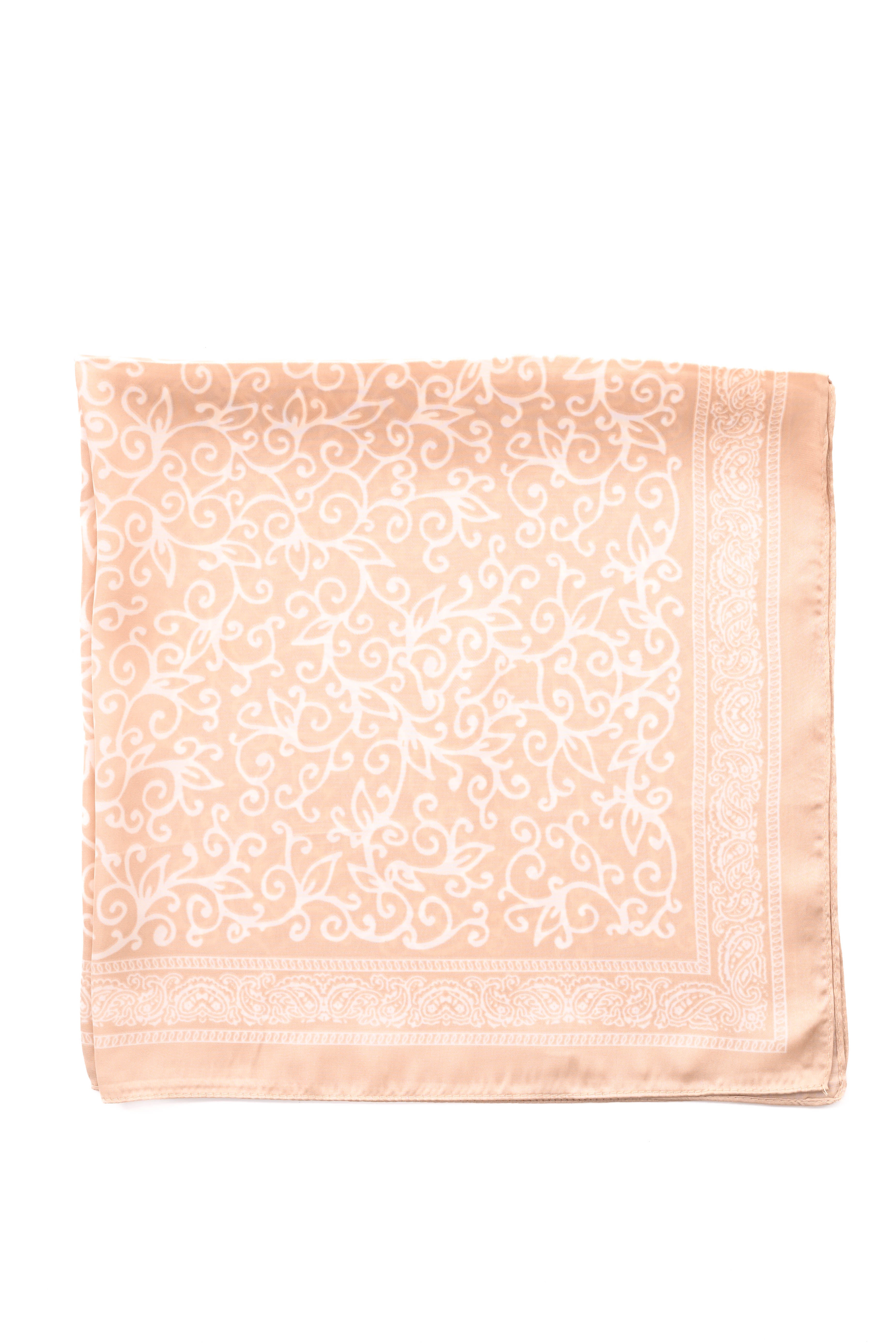 Kort sjaaltje paisley beige