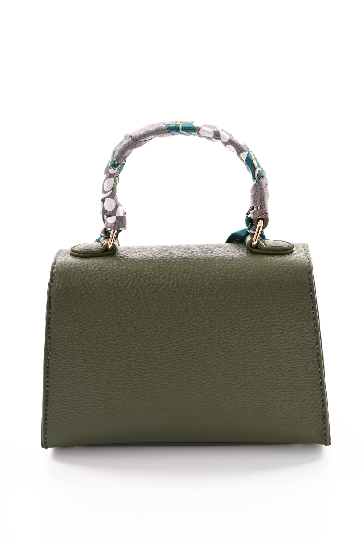 Handtas met sjaaltje legergroen