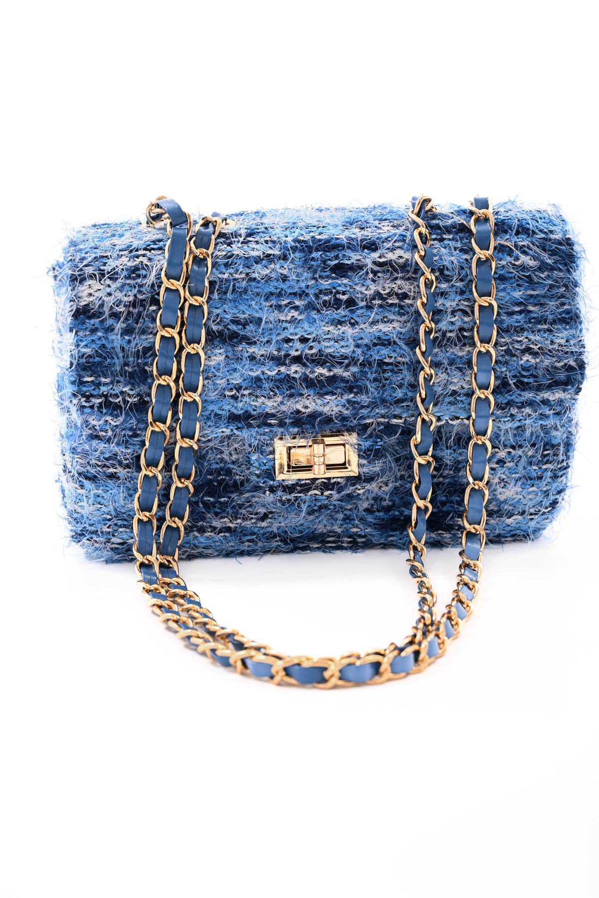 Kleine tas ruffles blauw