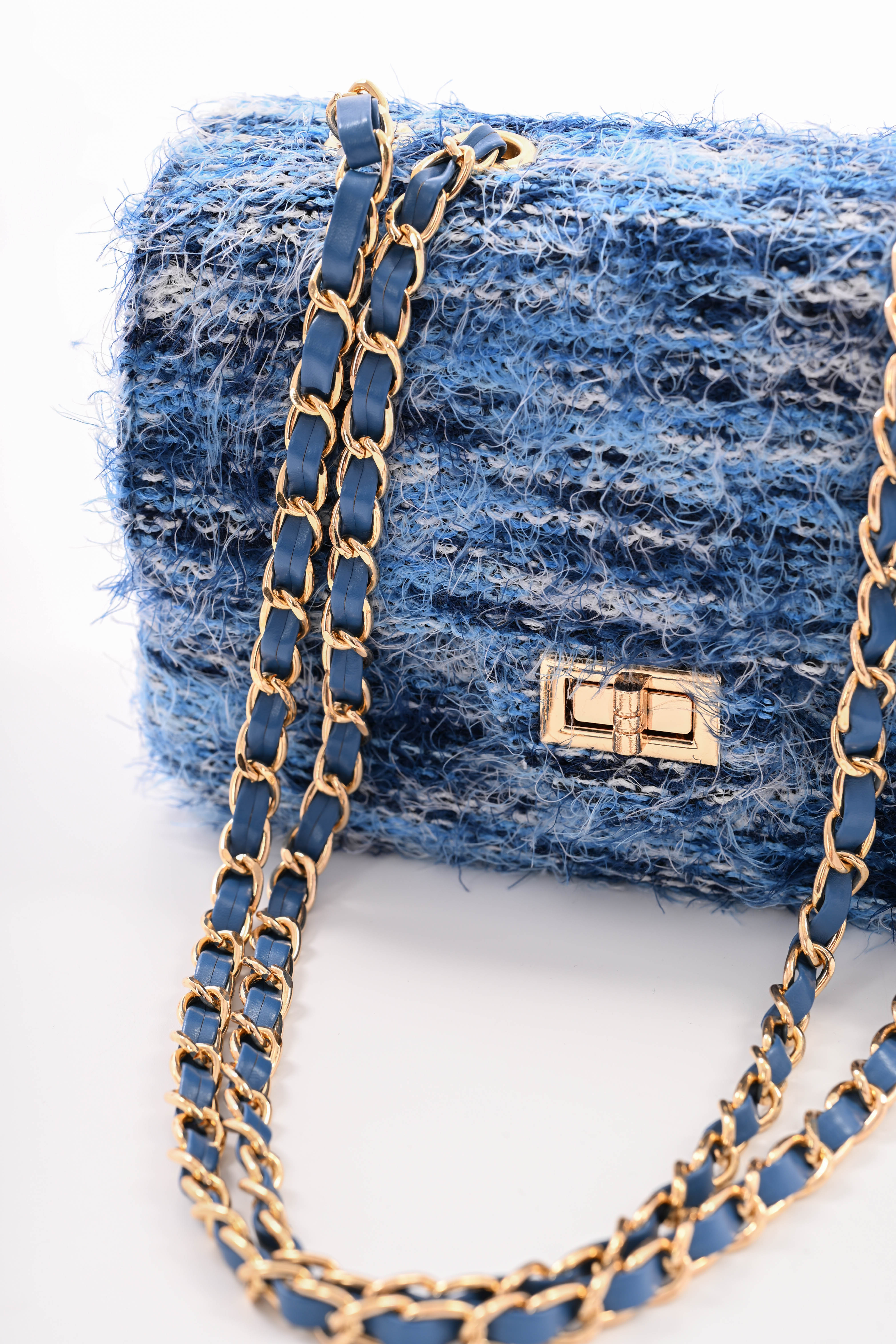 Kleine tas ruffles blauw