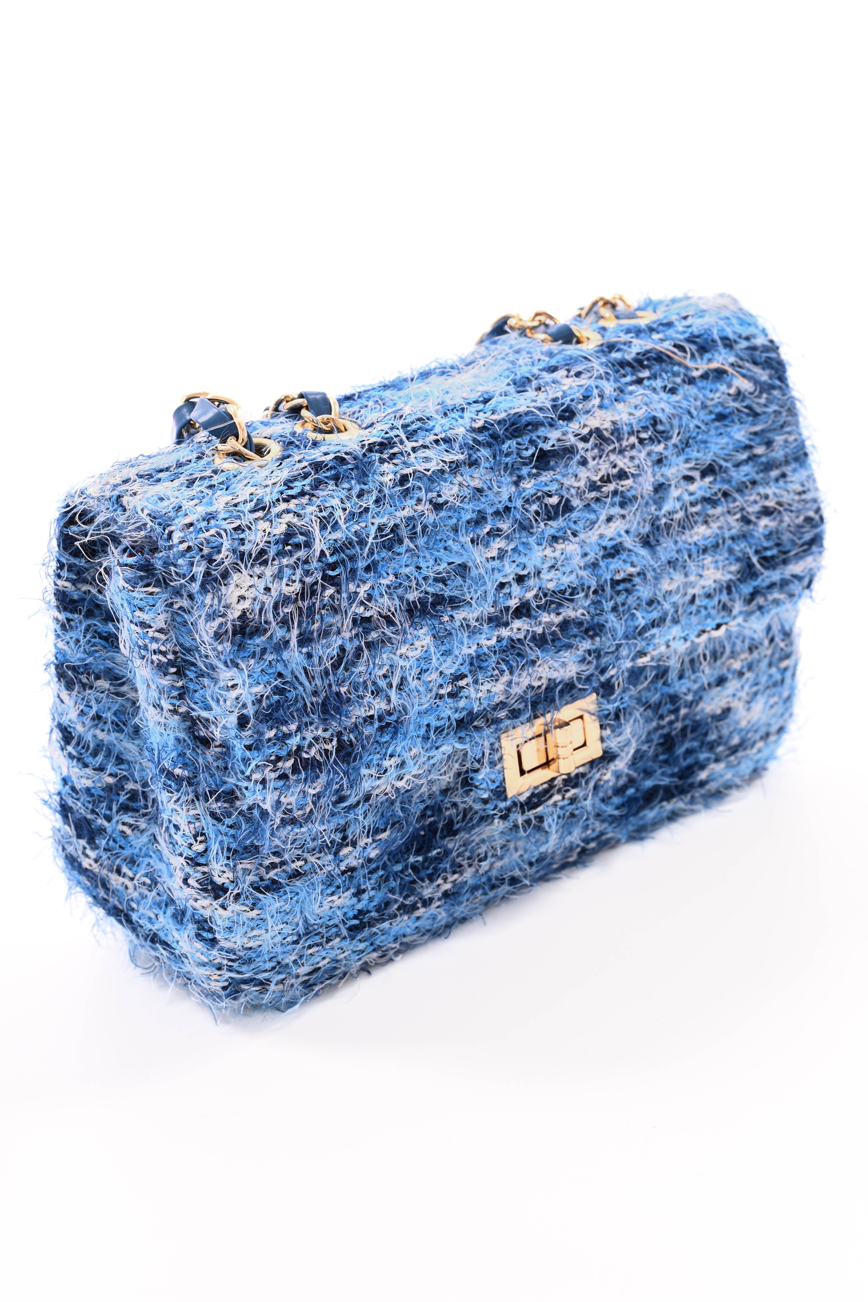 Kleine tas ruffles blauw