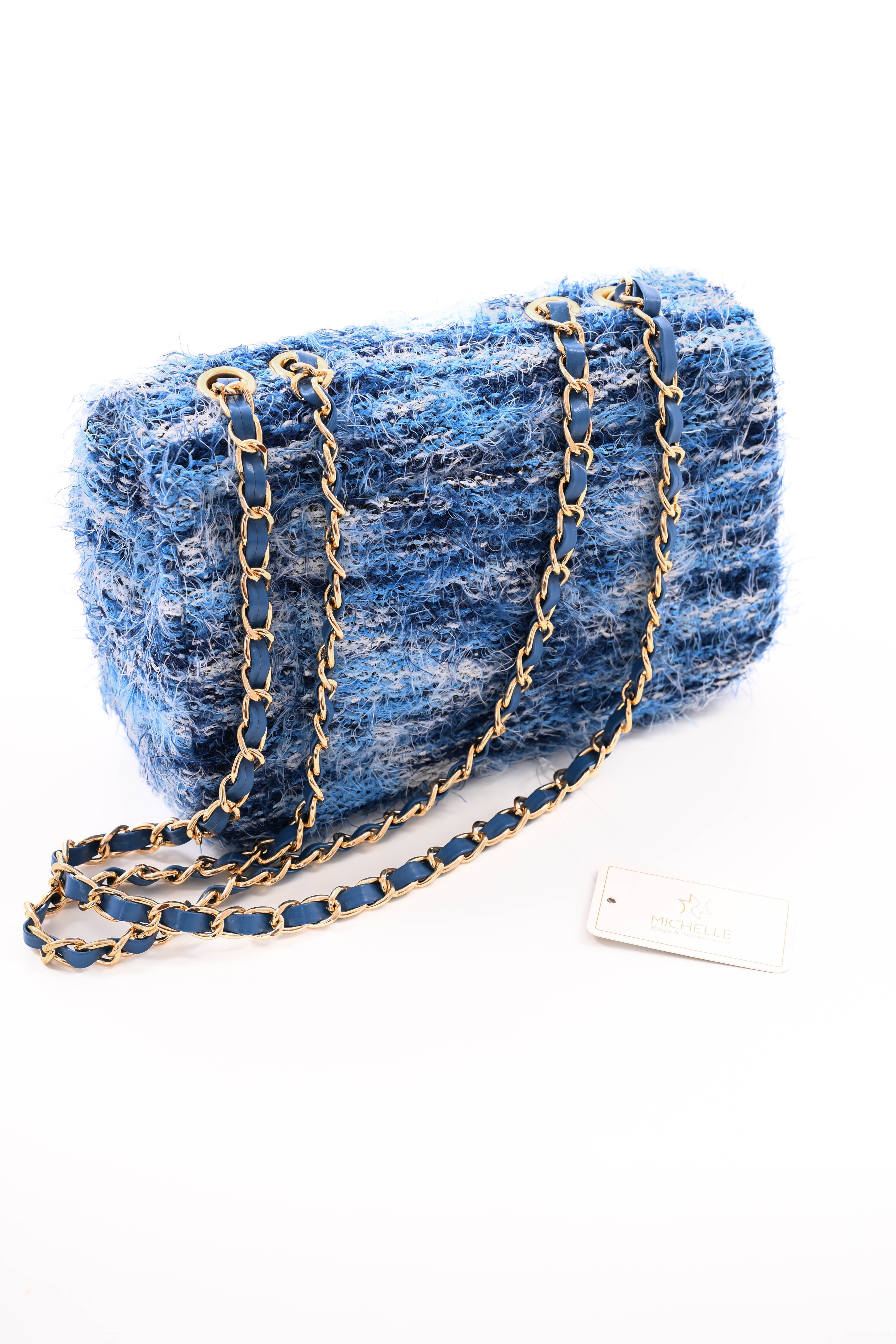 Kleine tas ruffles blauw