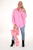 Crepe blouse lang comfy roze