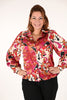 Blouse doorknoop circus cyclaam/roze