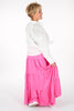 Maxi rok met stroken fuchsia