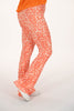 Flared broek met print barok oranje